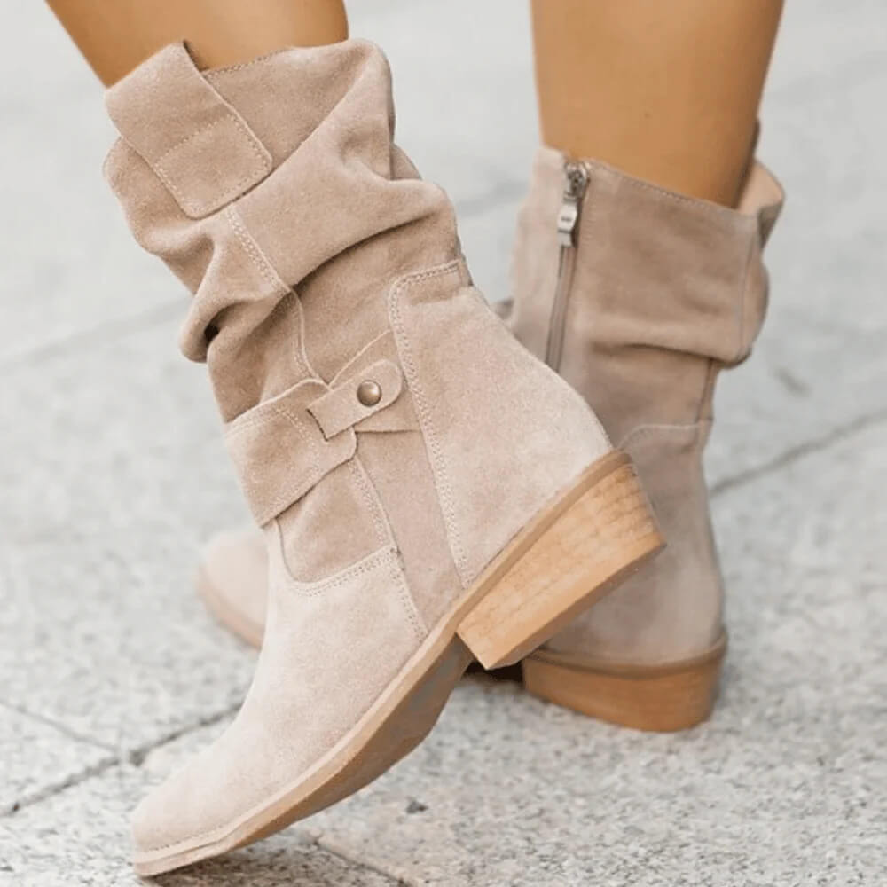 The comfortable and high-quality suede boot-DESTINY