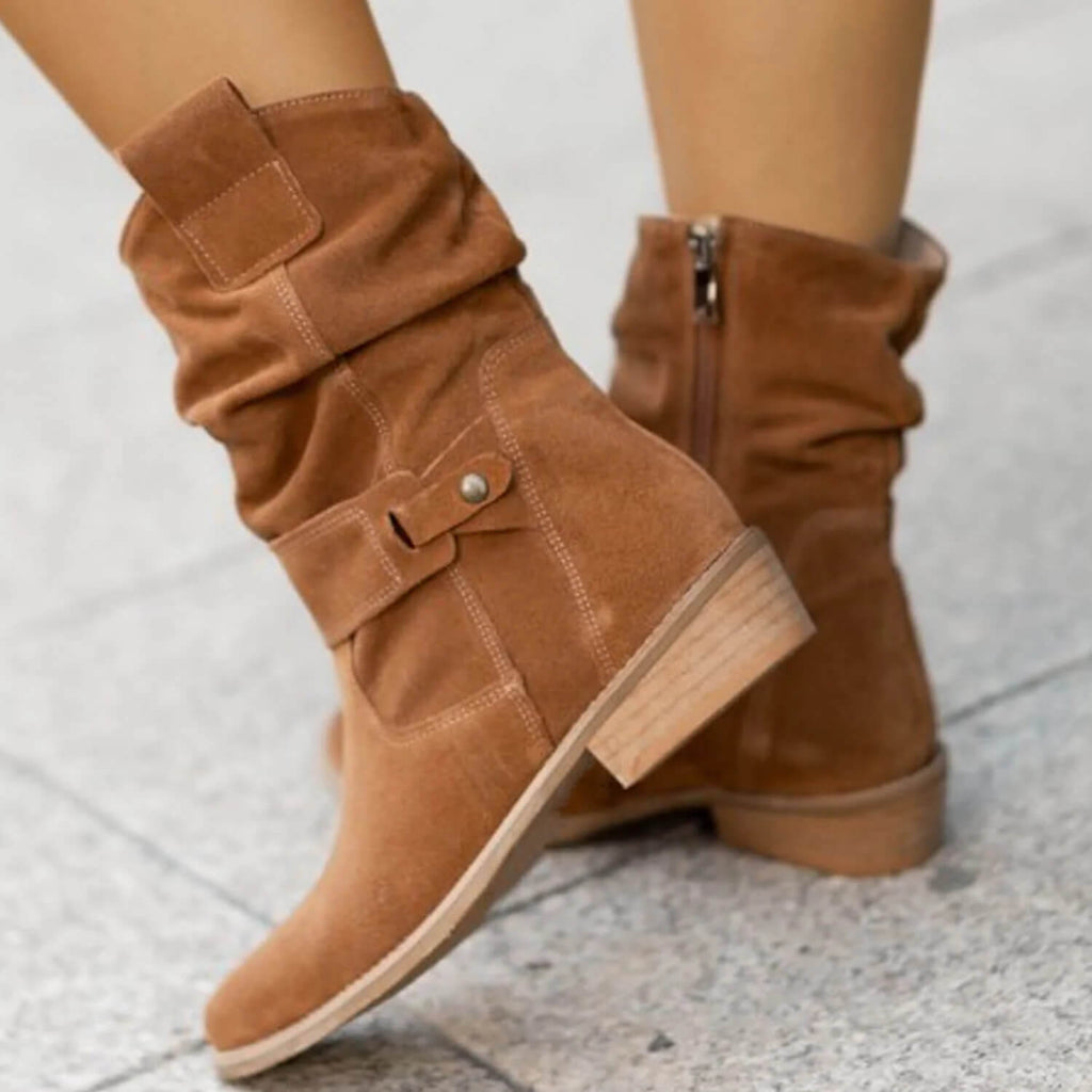 The comfortable and high-quality suede boot-DESTINY