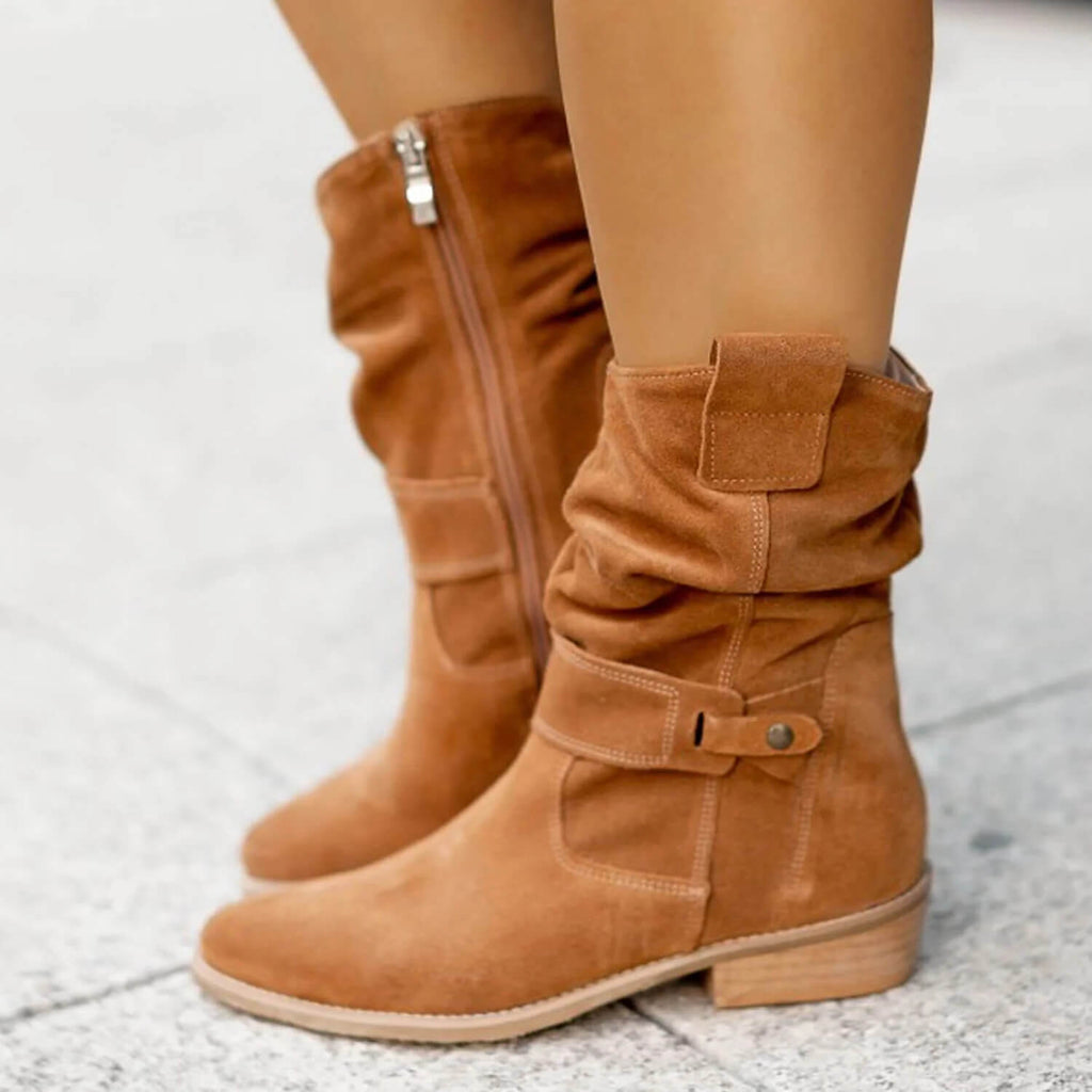 The comfortable and high-quality suede boot-DESTINY