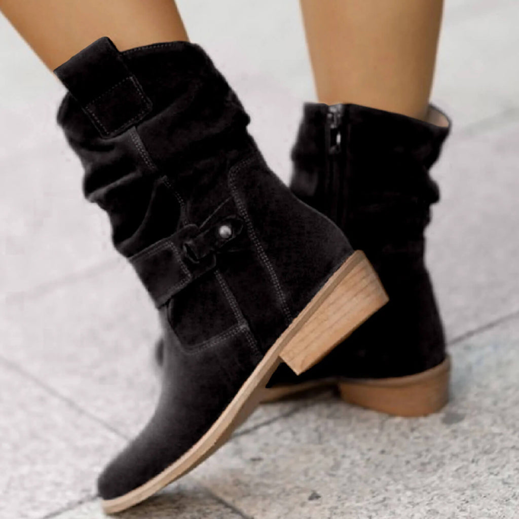The comfortable and high-quality suede boot-DESTINY