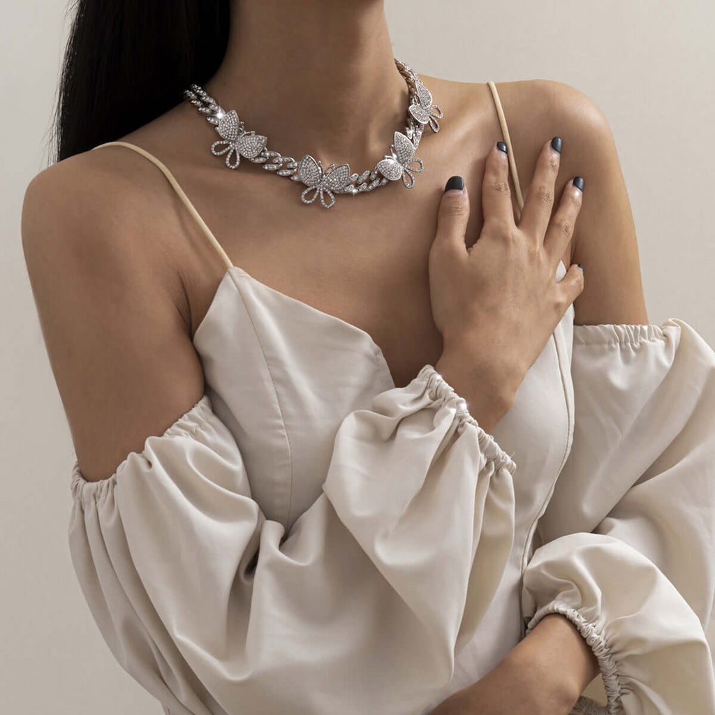 Fashion Butterfly Color Necklace-DESTINY