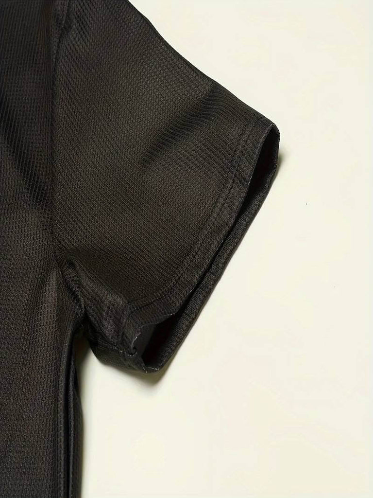 Noah waffle and stripe color block shirt-DESTINY