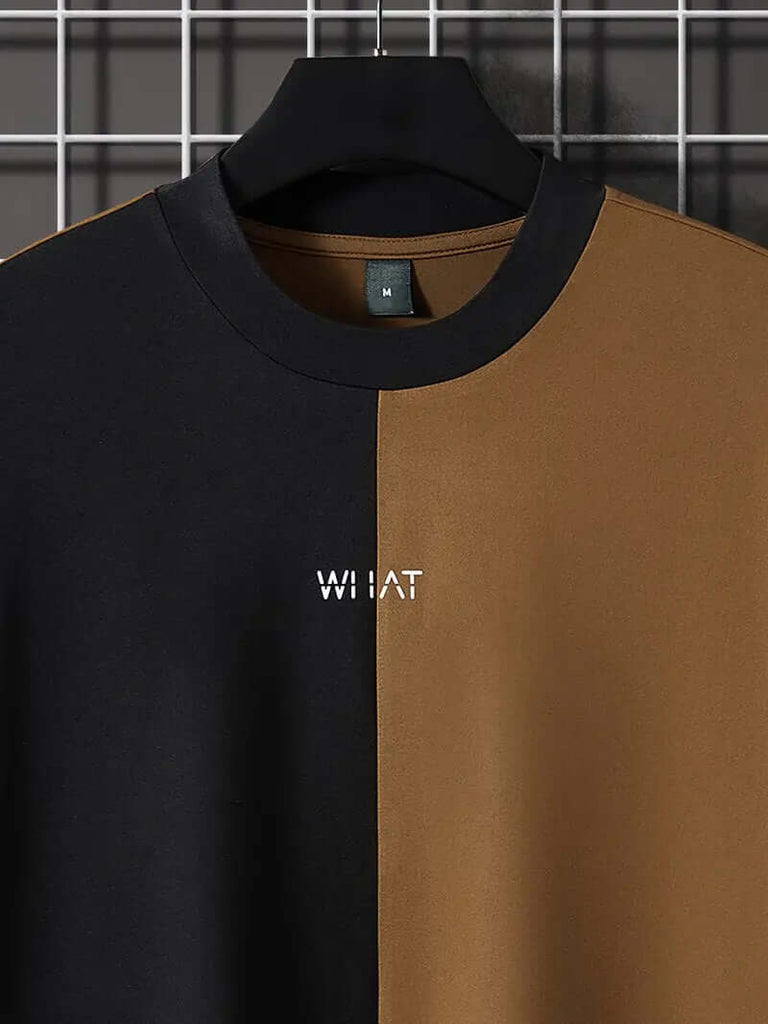 Robert – stylish color block t-shirt with short sleeves and a crew neck-DESTINY