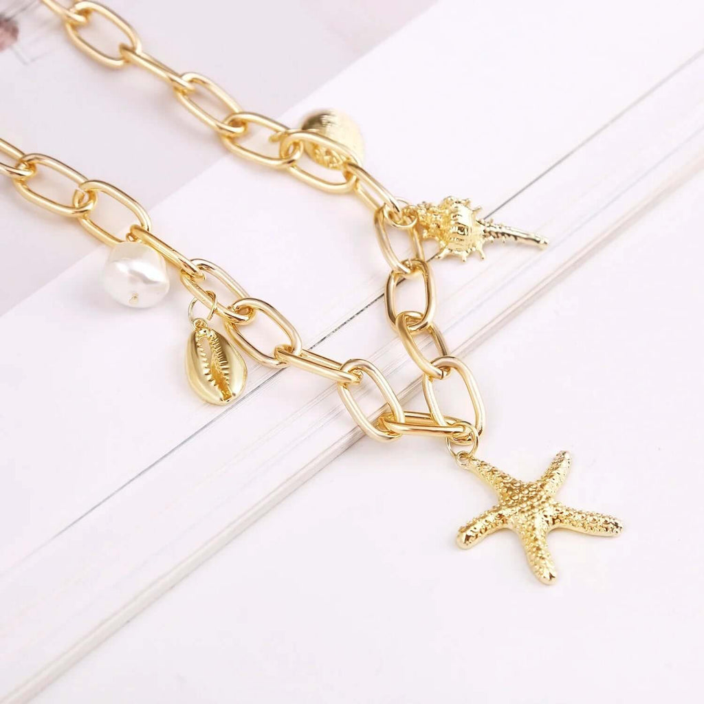 Starfish Shell Conch Necklace-DESTINY