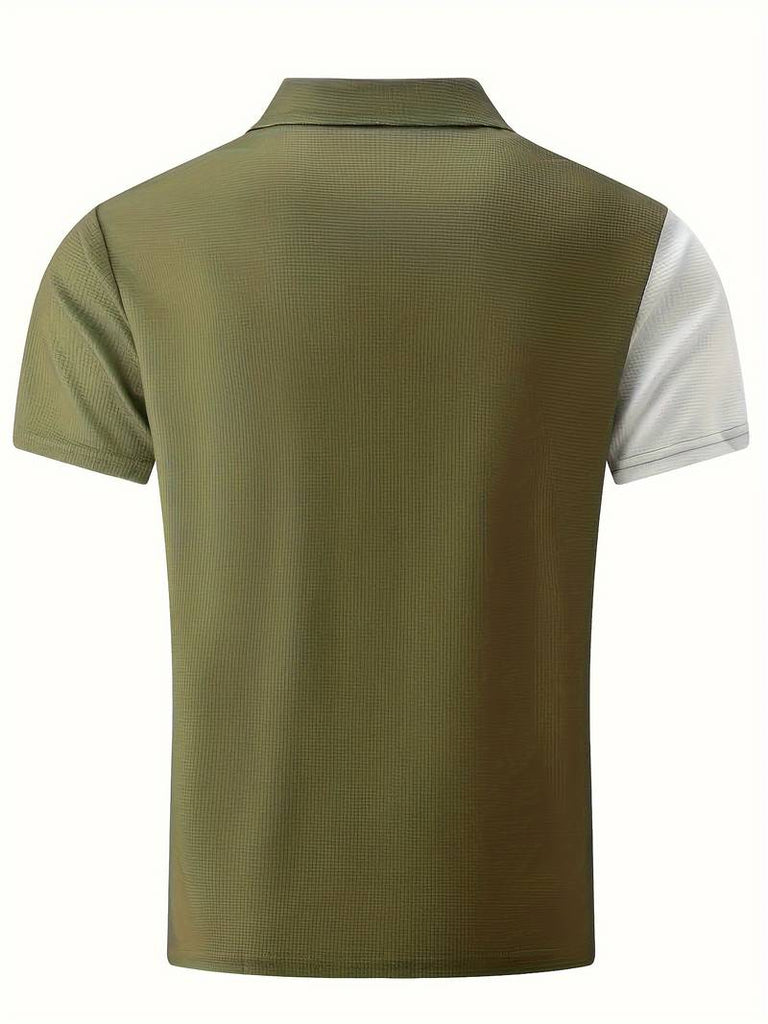 Noah waffle and stripe color block shirt-DESTINY