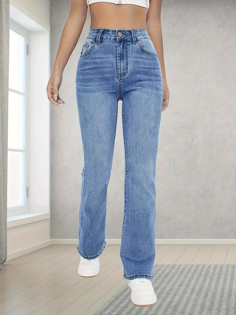 Light blue bootcut jeans-DESTINY