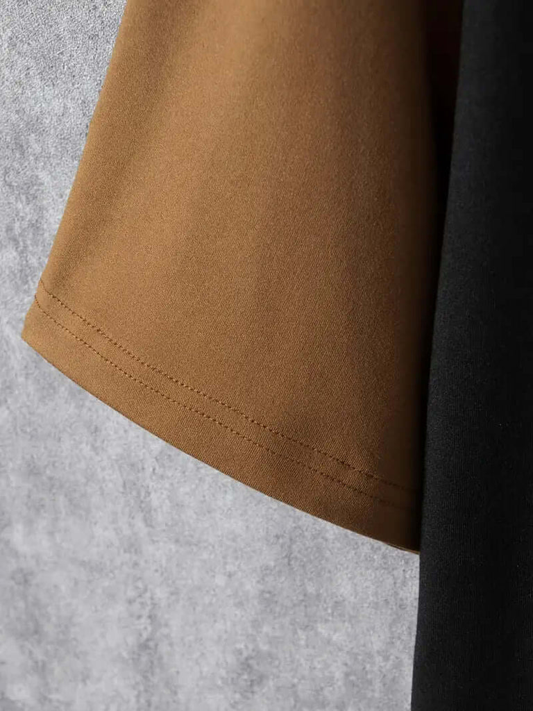 Robert – stylish color block t-shirt with short sleeves and a crew neck-DESTINY