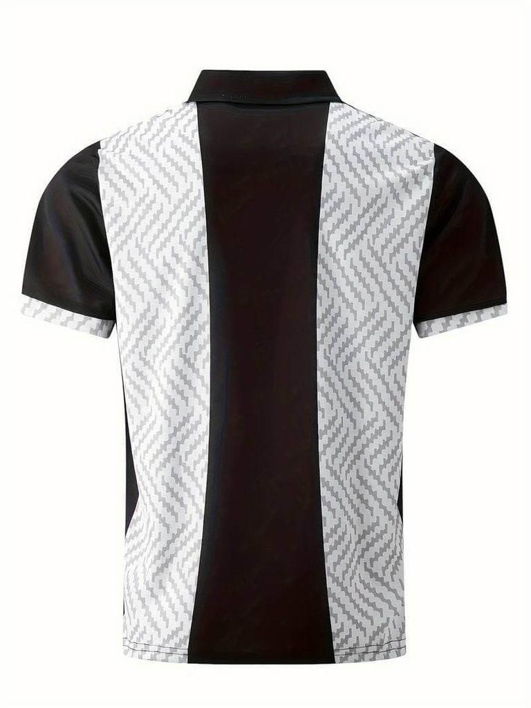 Liam quarter zip color blocked golf shirt-DESTINY