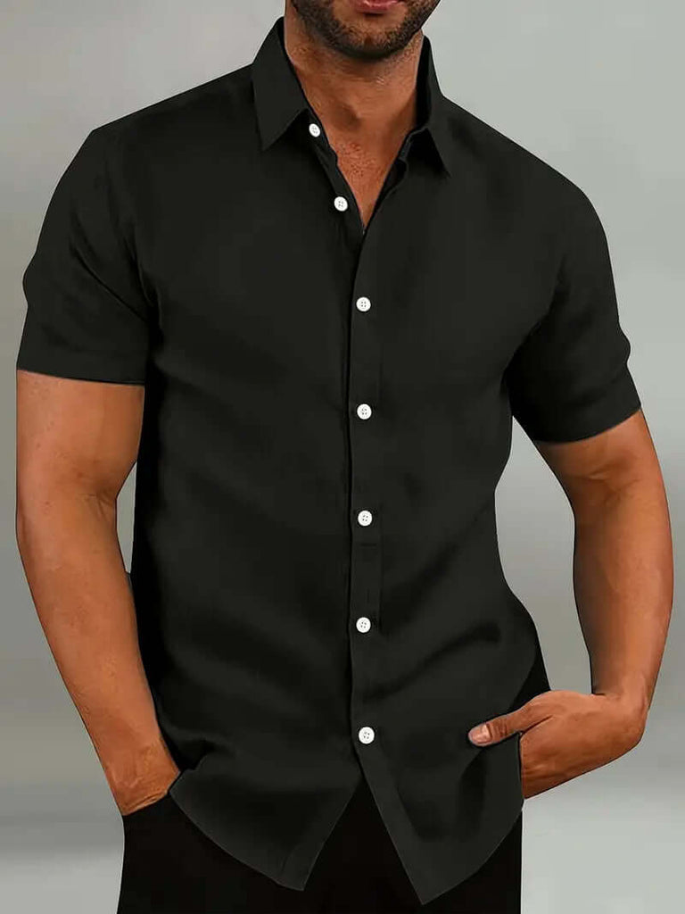 Brian - casual short sleeve button down-DESTINY