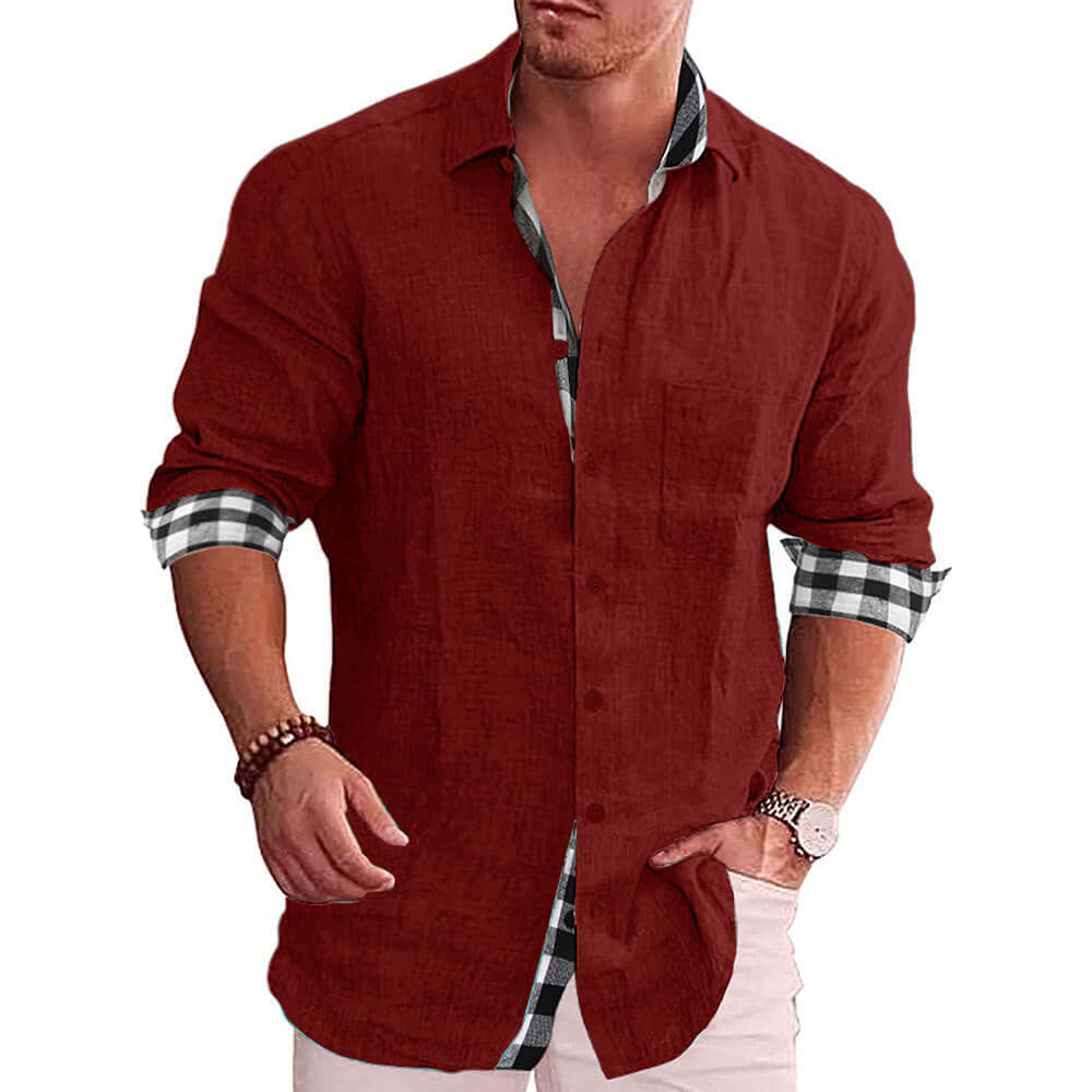 Alain - Summer shirt with buttons and pockets-DESTINY