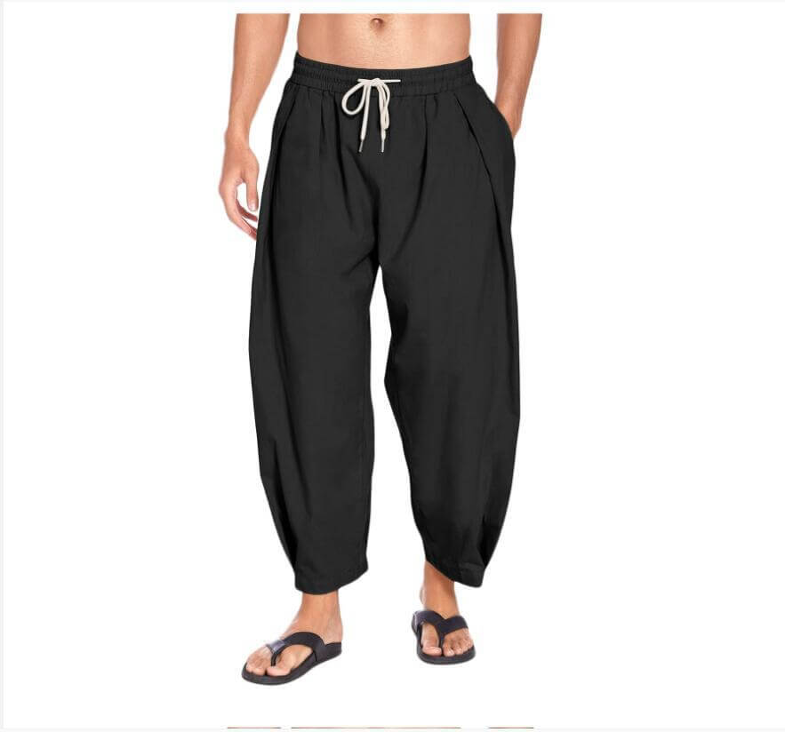 Hermann - Men's trousers in cotton and linen-DESTINY