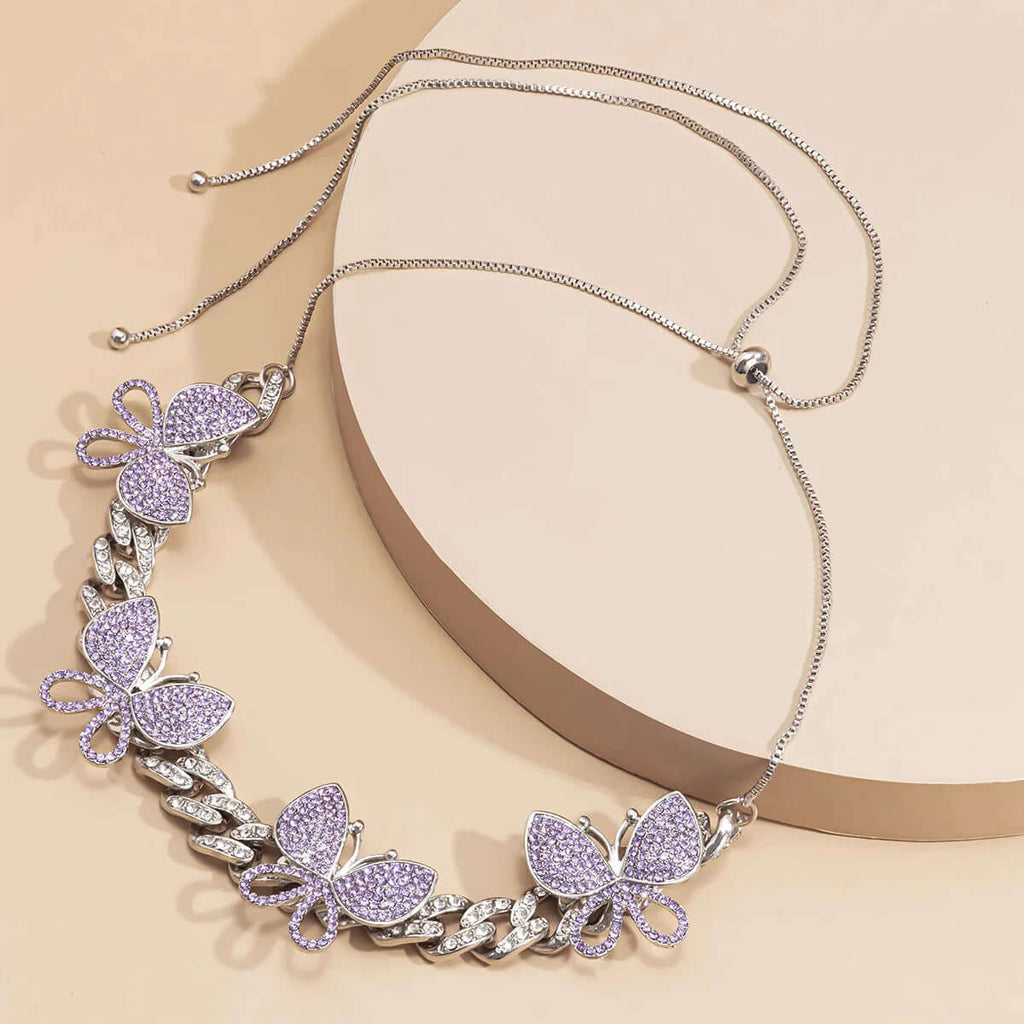 Fashion Butterfly Color Necklace-DESTINY