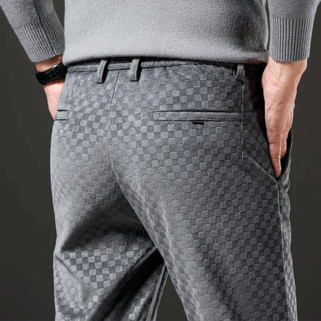 Stewart - Checked corduroy trousers-DESTINY