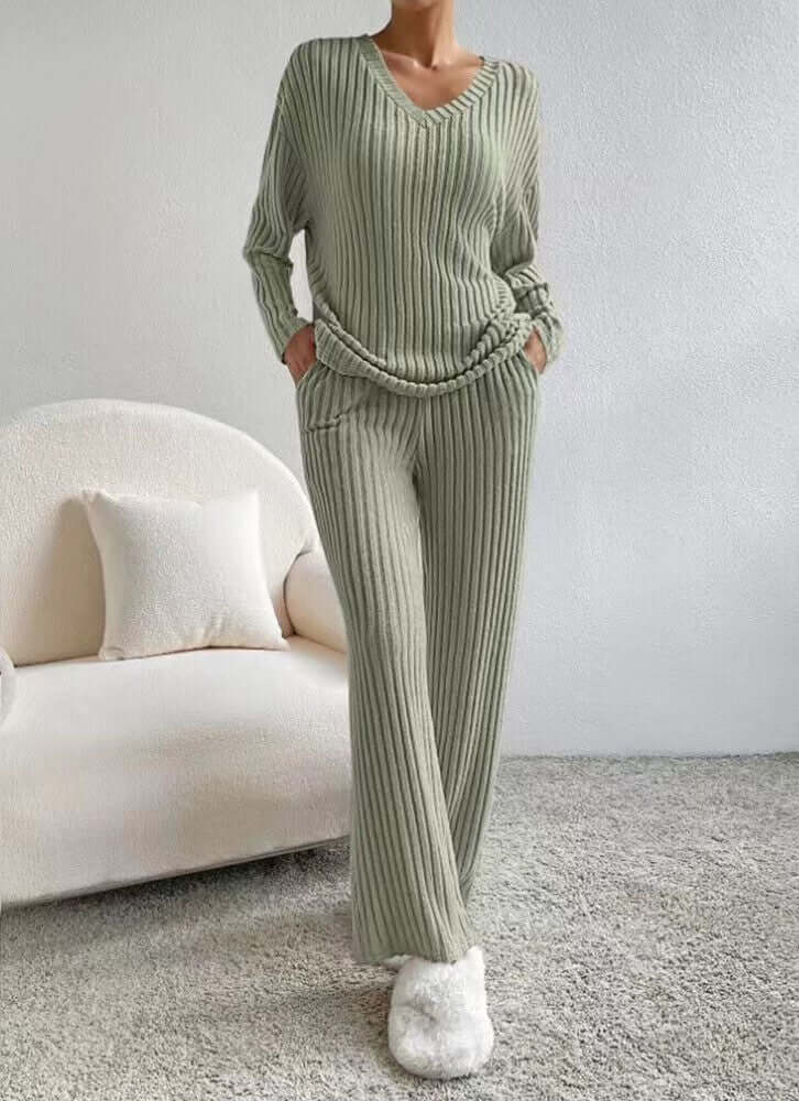 Lucia™ - Knitted trousers and jumper for women-DESTINY