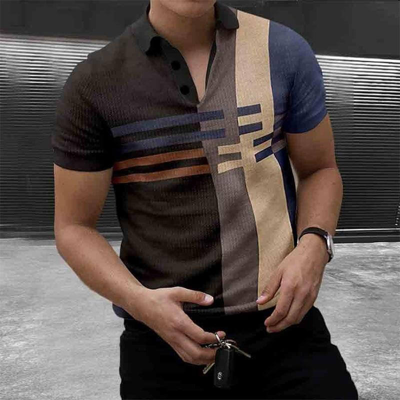 Men's Casual Short Sleeve Polo Shirt 55527466YM-DESTINY