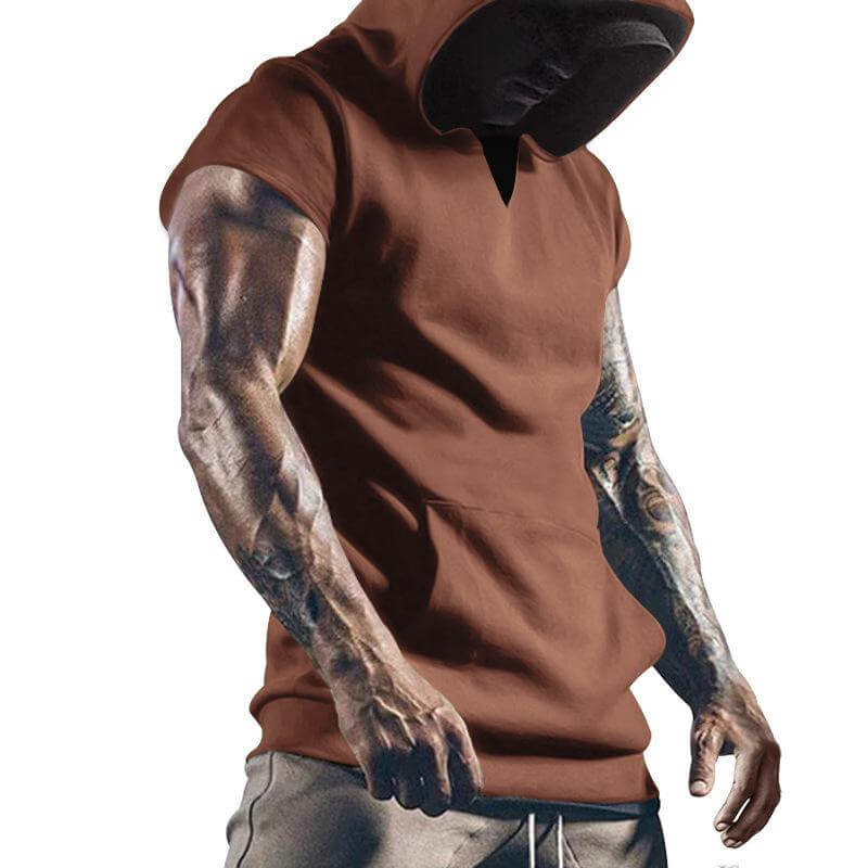 Men's Loose Casual Hoodie Sports Short Sleeve T-Shirt 01323485YM-DESTINY