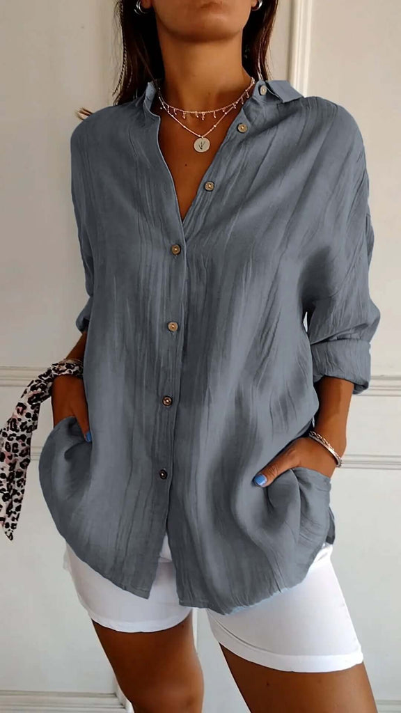 Xaelle | Elegant Shirt with pleated hairstyle-DESTINY