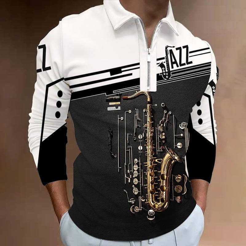 Men's Musical Instruments Printed POLO Shirt 35322137L-DESTINY