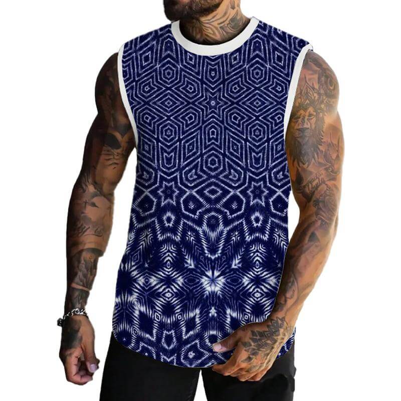 MEN'S BASIC PRINTED ROUND NECK VEST 26333709YM-DESTINY