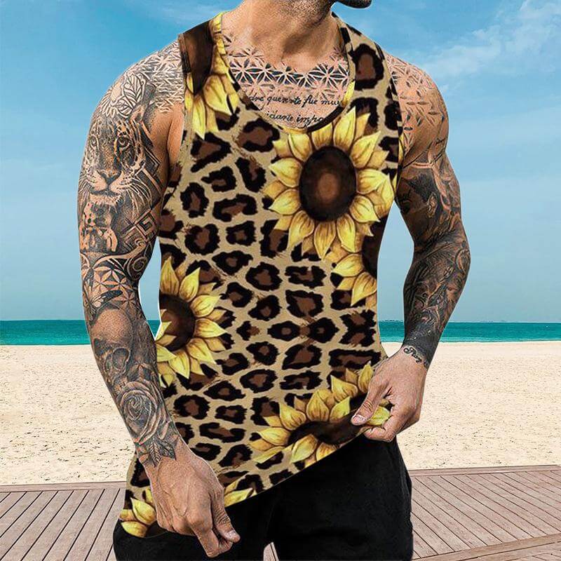 Men's Hawaii Printed Casual Vest 68816277YY-DESTINY