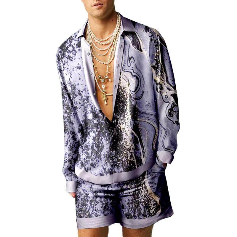 MEN'S SHIRT SHORTS SUIT 17257032YM-DESTINY