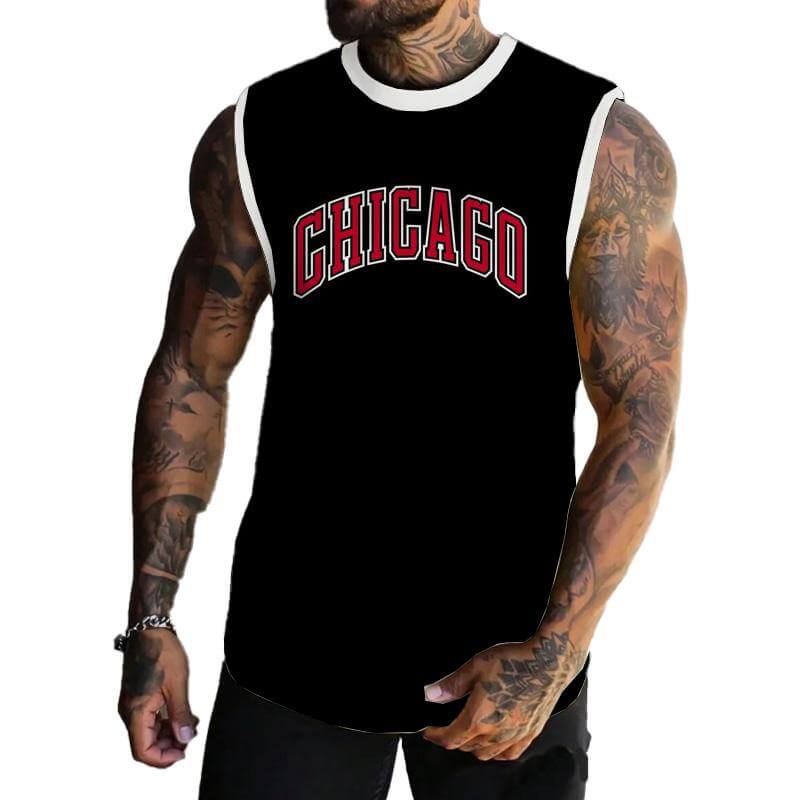 MEN'S BASIC PRINTED ROUND NECK VEST 77240798YM-DESTINY