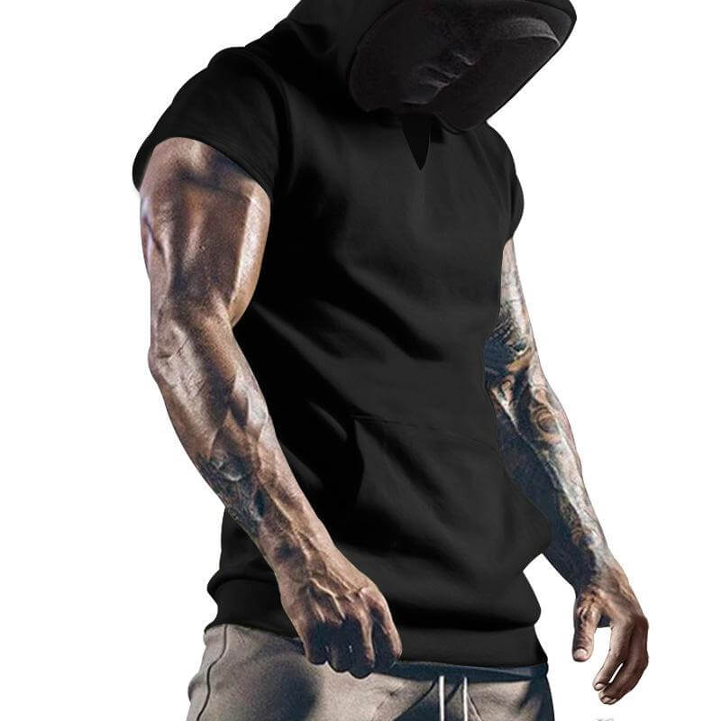 Men's Loose Casual Hoodie Sports Short Sleeve T-Shirt 01323485YM-DESTINY