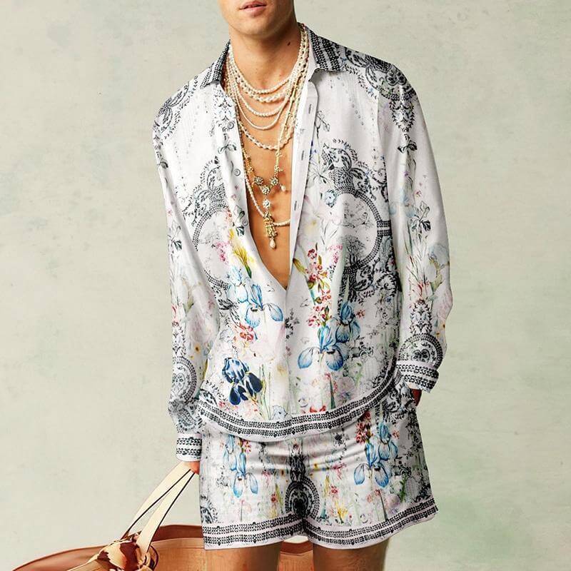 Men's Shirt Shorts Suit 50862463YM-DESTINY