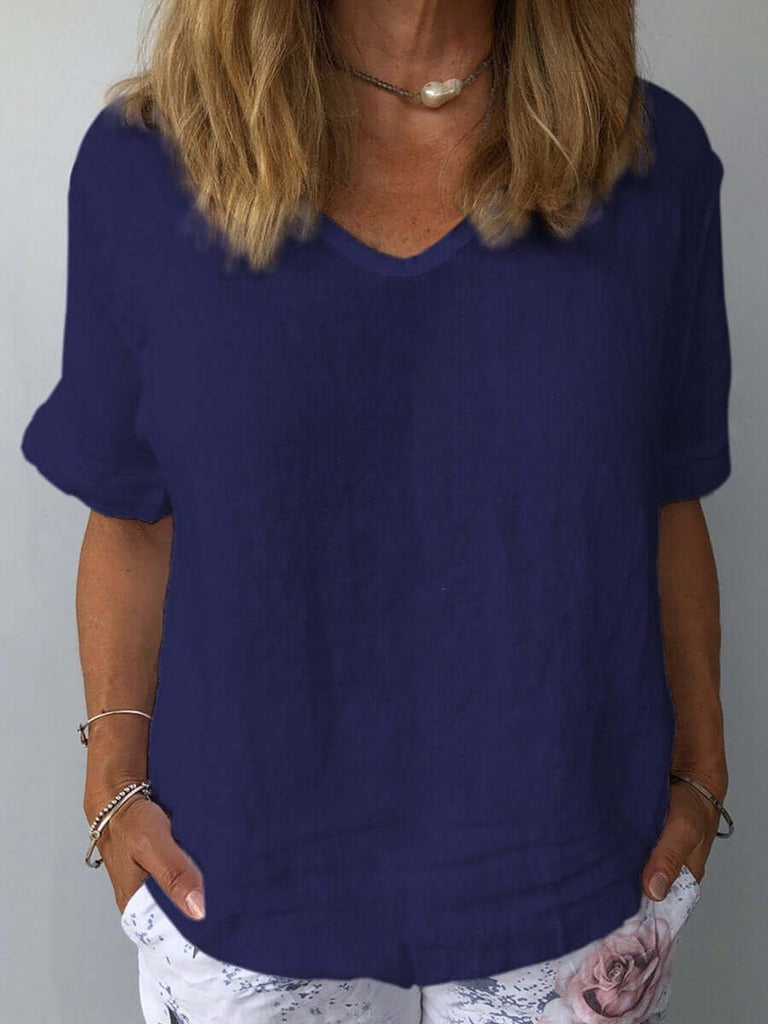 Women's Cotton & Linen Casual Top-DESTINY