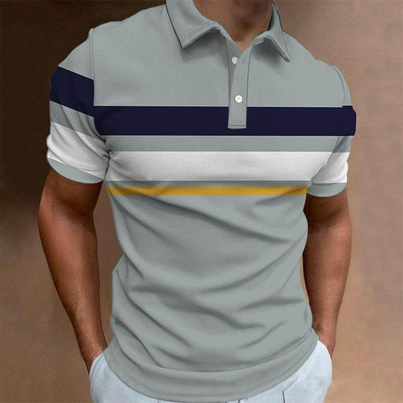 Men's New Short-sleeved POLO Shirt 13010132YM-DESTINY