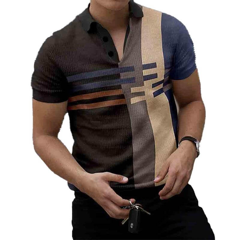 Men's Casual Short Sleeve Polo Shirt 55527466YM-DESTINY