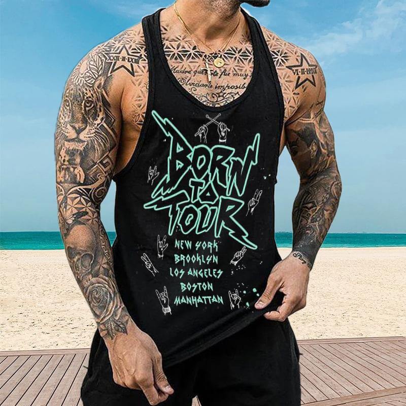 Men's BORN TO TOUR Muscle Casual Fit Tank 92558461YY-DESTINY
