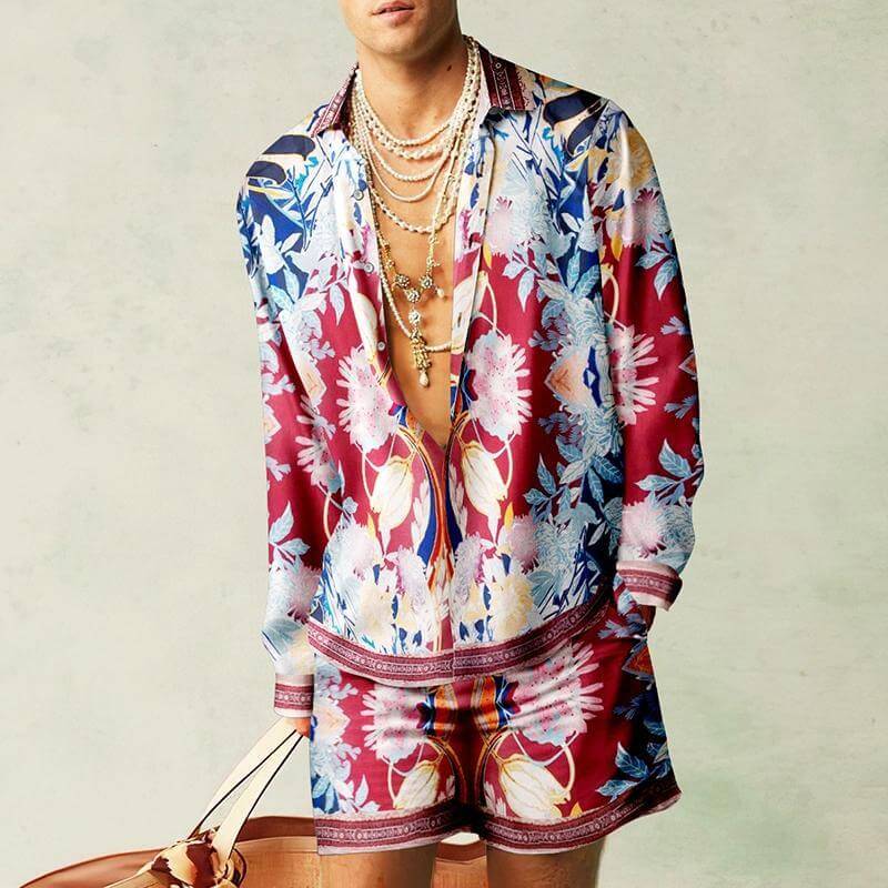 Men's Shirt Shorts Suit 40477519YM-DESTINY