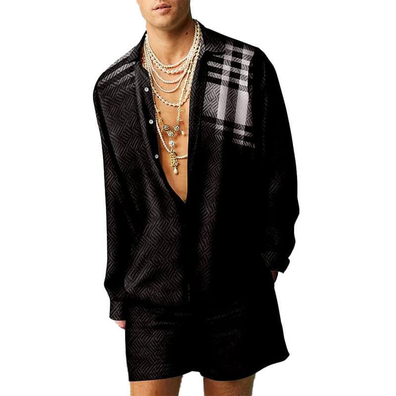 MEN'S SHIRT SHORTS SUIT 36543182YM-DESTINY