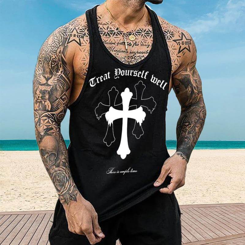 Men's GREAT YOURSELF MELL Muscle Casual Fit Tank 40519282YY-DESTINY