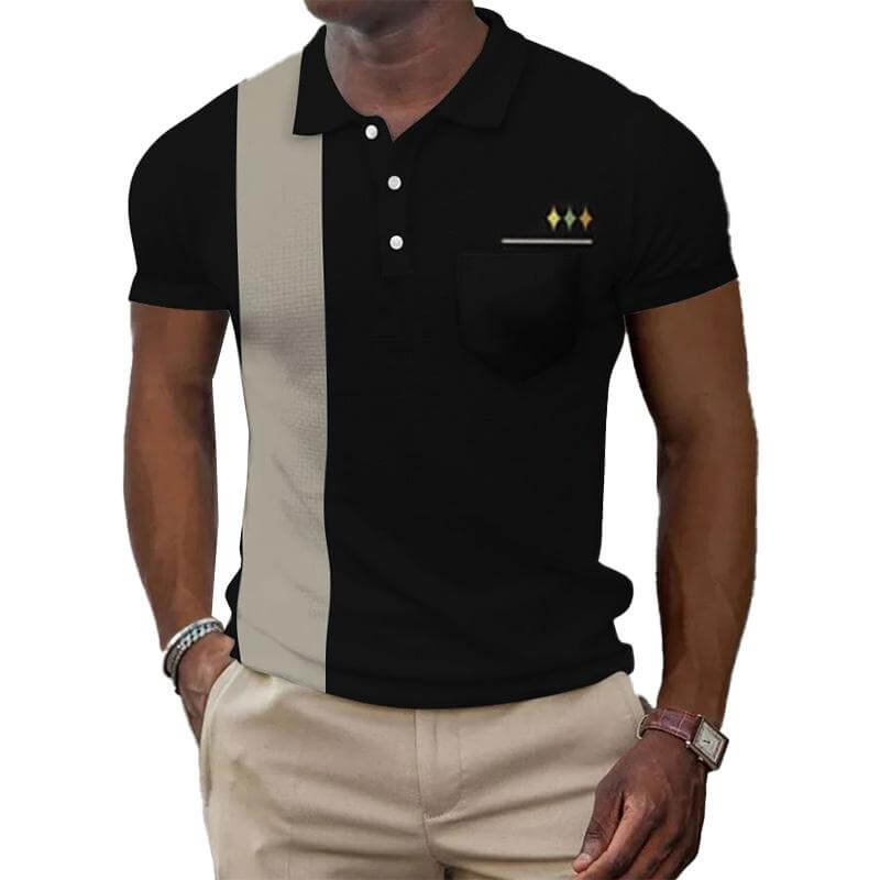 Men's Casual Short Sleeve Polo Shirt 34741199YM-DESTINY