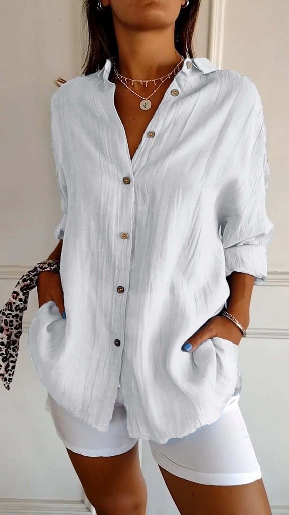 Xaelle | Elegant Shirt with pleated hairstyle-DESTINY