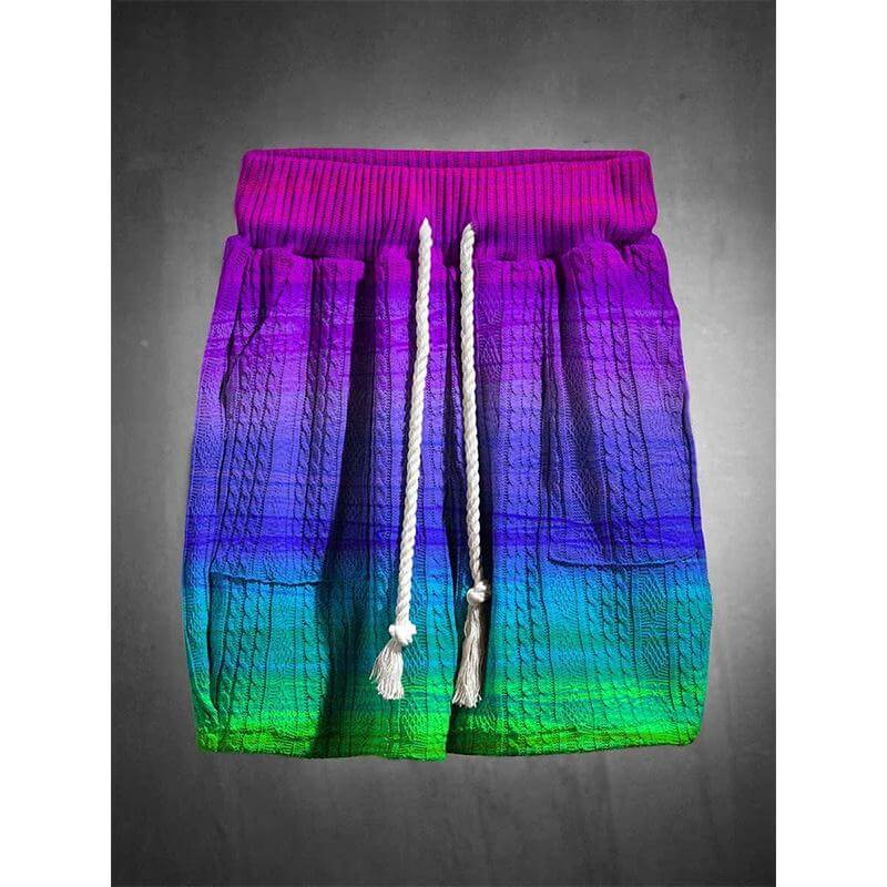 MEN'S ART CASUAL PRINT SHORTS SET 56319922YM-DESTINY