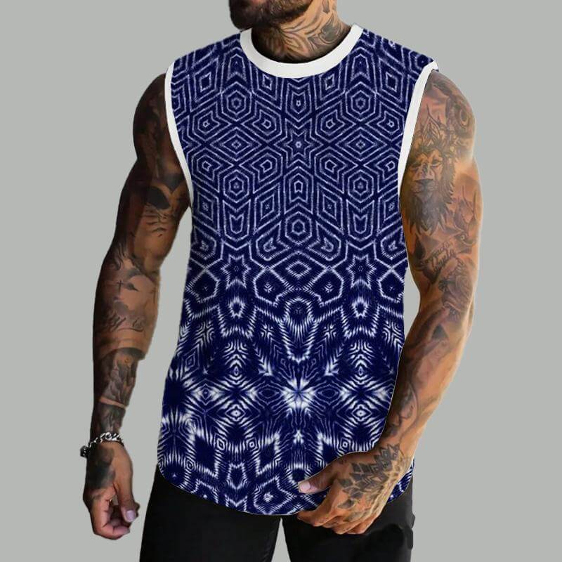 MEN'S BASIC PRINTED ROUND NECK VEST 26333709YM-DESTINY