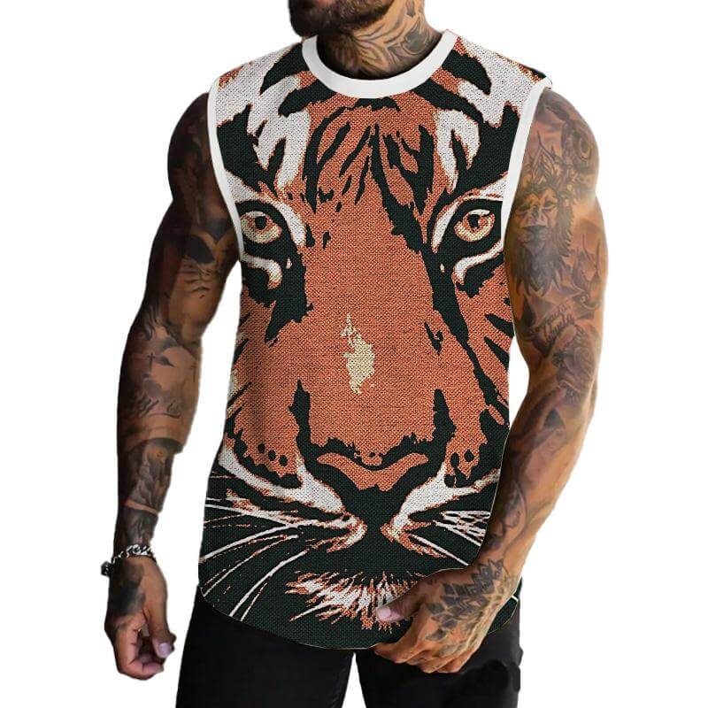 MEN'S BASIC PRINTED ROUND NECK VEST 96131945YM-DESTINY