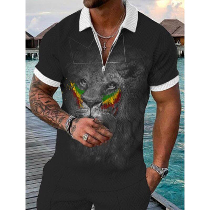 Men's Fashion POLO Short Sleeve T-Shirt 00796527YM-DESTINY