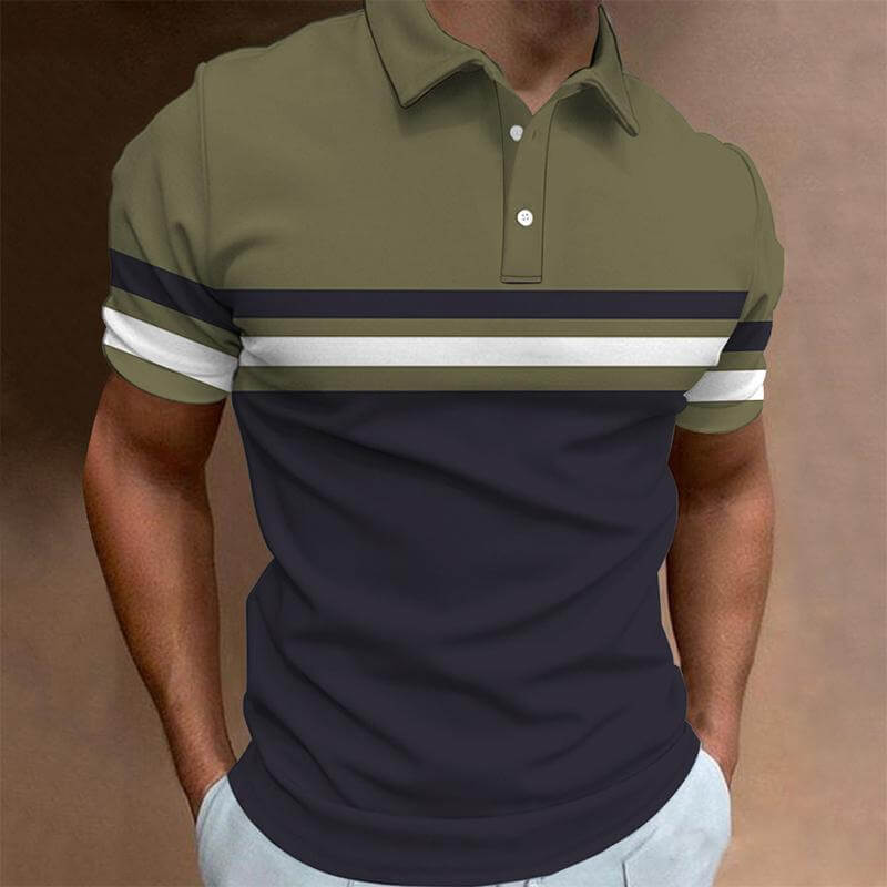 Men's New Short-sleeved POLO Shirt 13010132YM-DESTINY