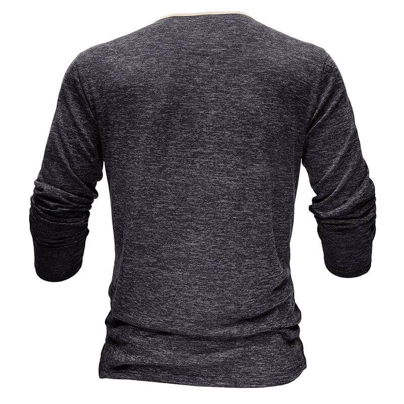 Men's Long Sleeve T-shirt Outdoor Bottoming Henley Shirt 67667932L-DESTINY