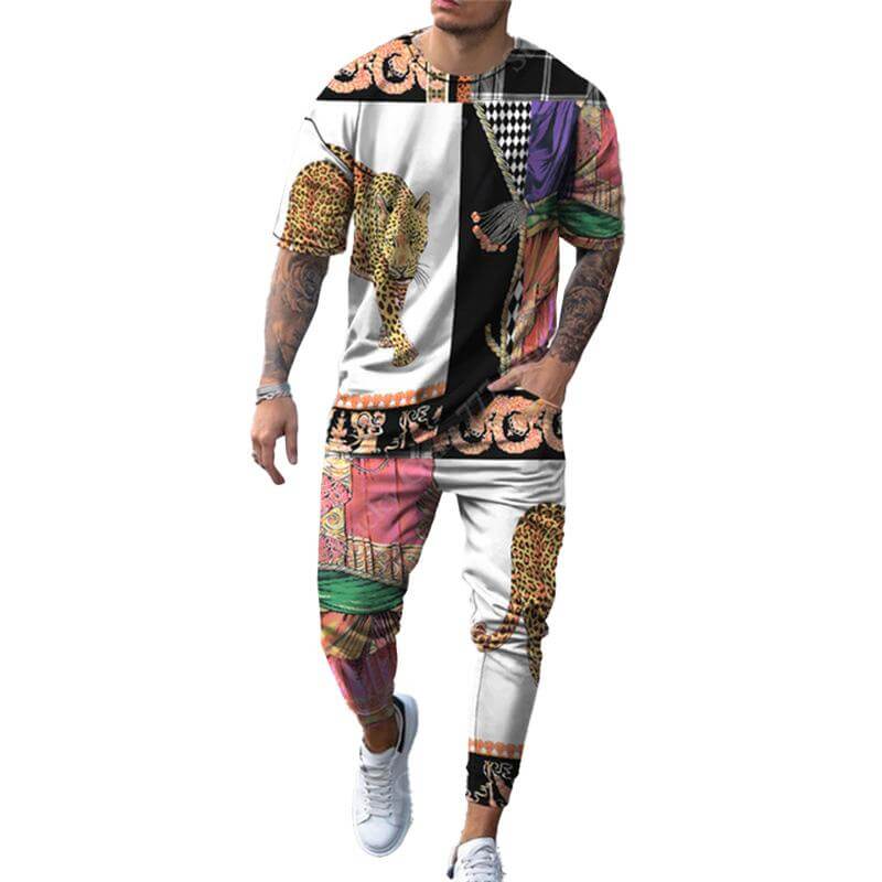 MEN'S FASHION SHORT SLEEVE SUIT 33236047YM-DESTINY