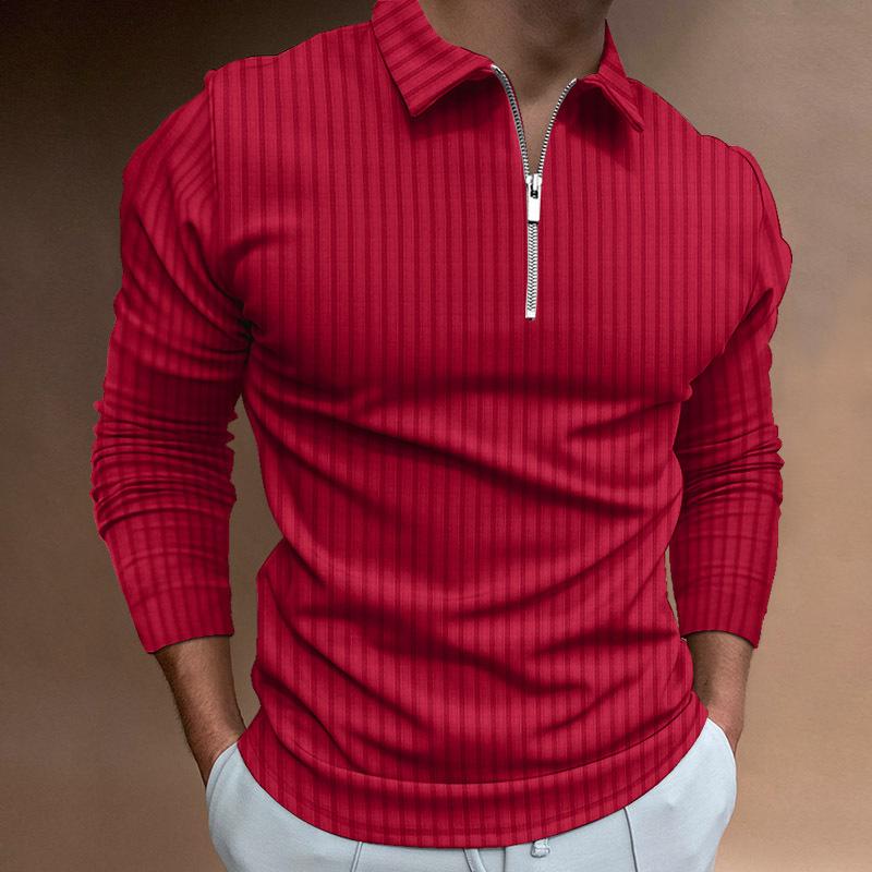 Men's Long Sleeve Striped Polo Shirt 29606050L-DESTINY