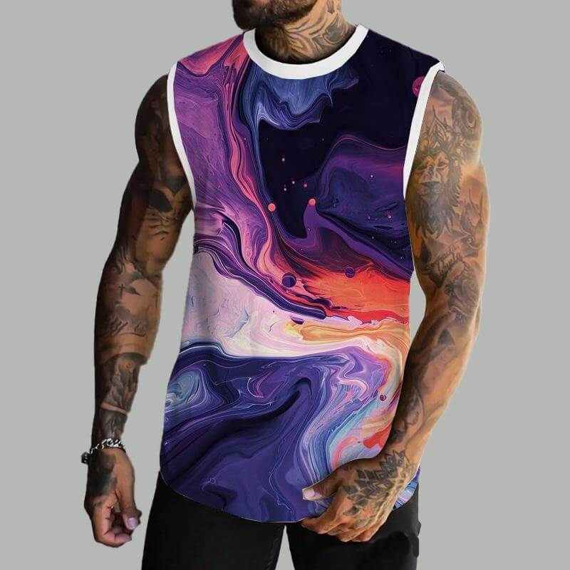 MEN'S BASIC PRINTED ROUND NECK VEST 48680953YM-DESTINY