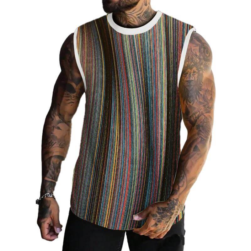 MEN'S BASIC PRINTED ROUND NECK VEST 72972159YM-DESTINY