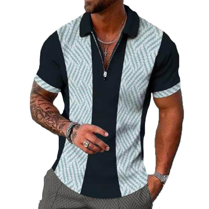 Men's Lapel Short Sleeve POLO Shirt 21433776Z-DESTINY