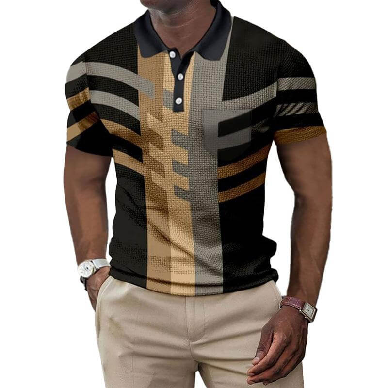 Men's Casual Short Sleeve Polo Shirt 55527466YM-DESTINY