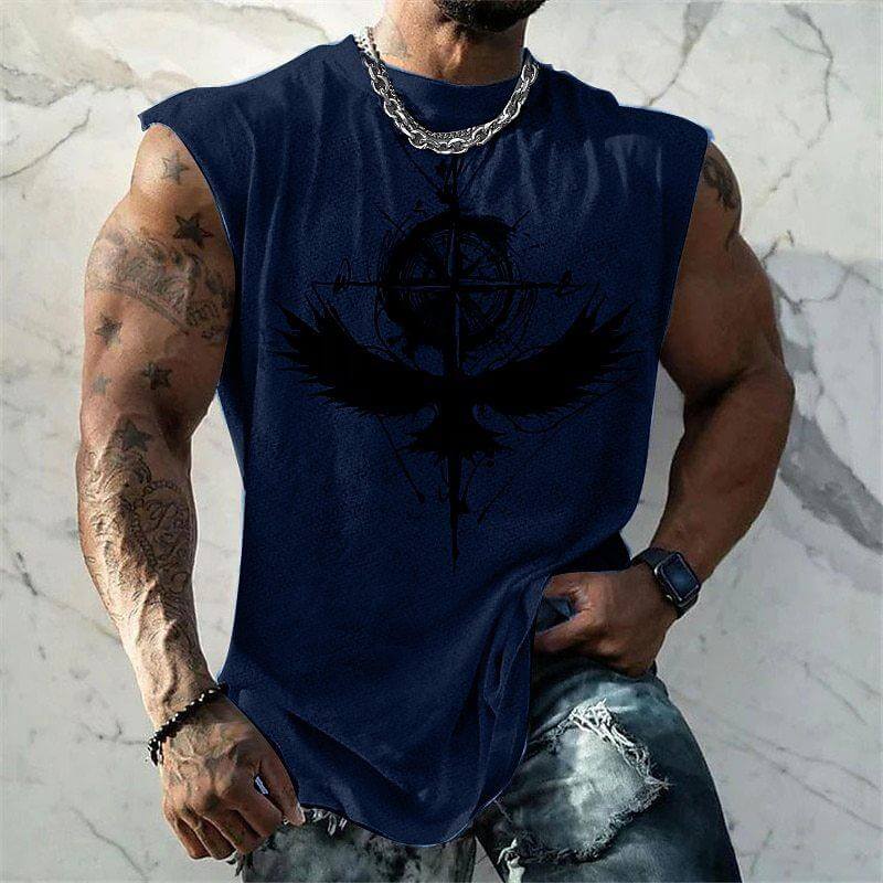 Men's 3D Printed Crew Neck Tank Top 76274222YY-DESTINY